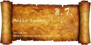 Meila Teodor névjegykártya
